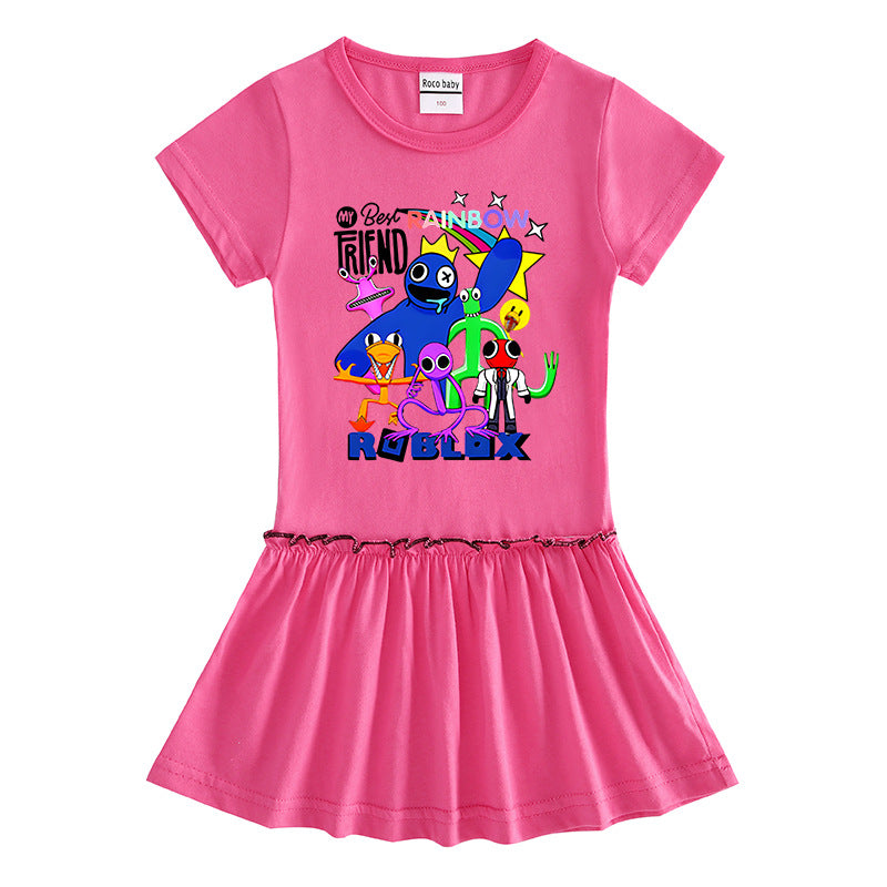 Children's short sleeved dress with half sleeves