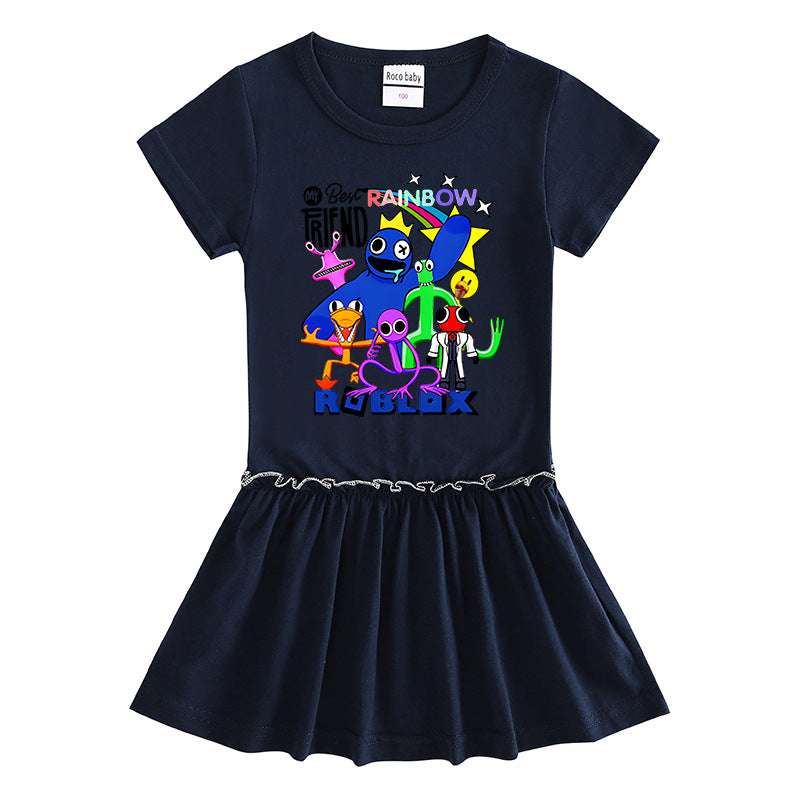 Children's short sleeved dress with half sleeves