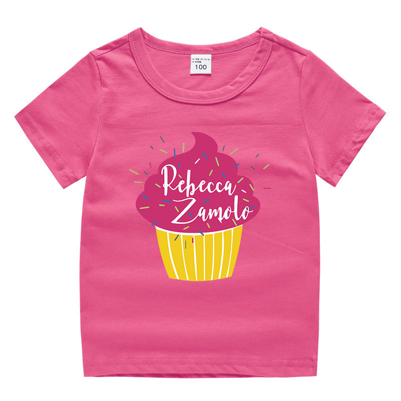 Children's summer short sleeved T-shirt