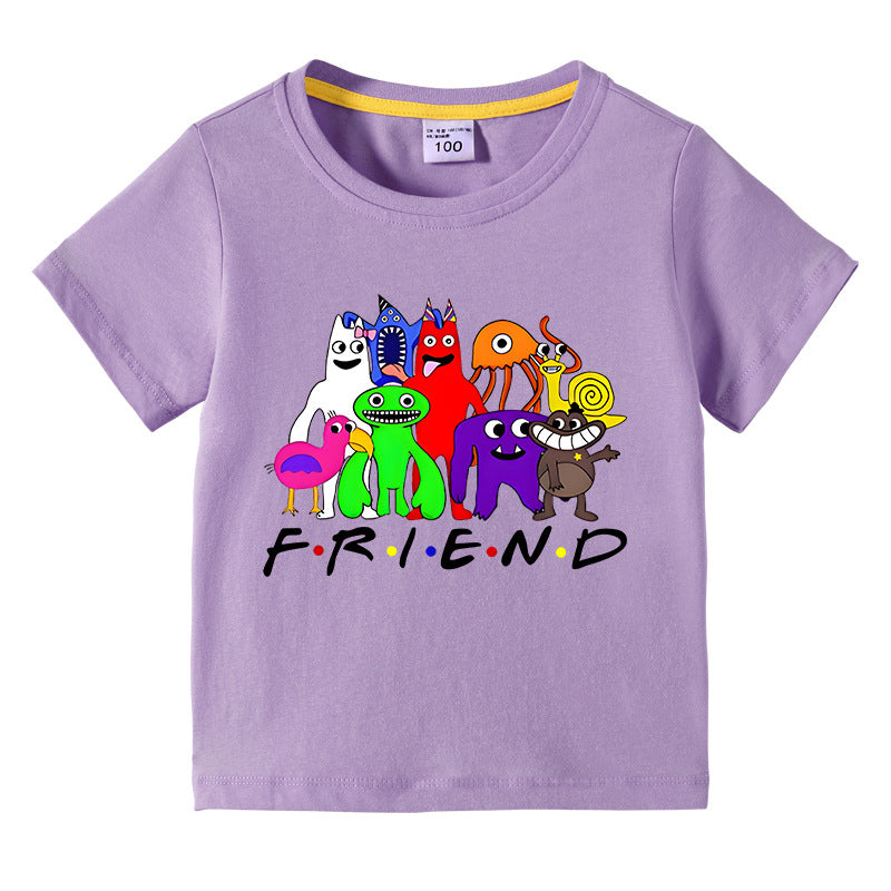 Children's summer short sleeved T-shirt