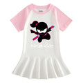 Children's cartoon half sleeved girls' dress