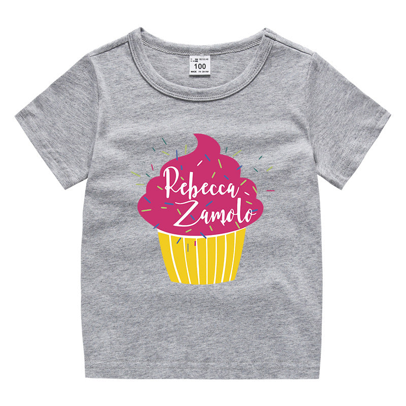 Children's summer short sleeved T-shirt