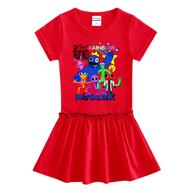 Children's short sleeved dress with half sleeves