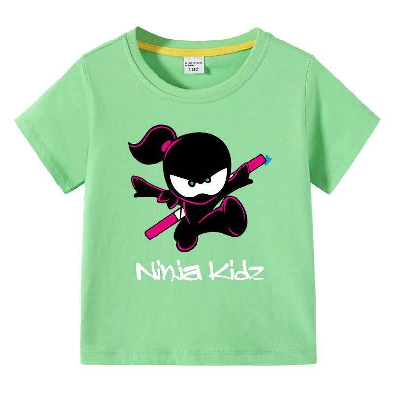 Children's summer short sleeved T-shirt
