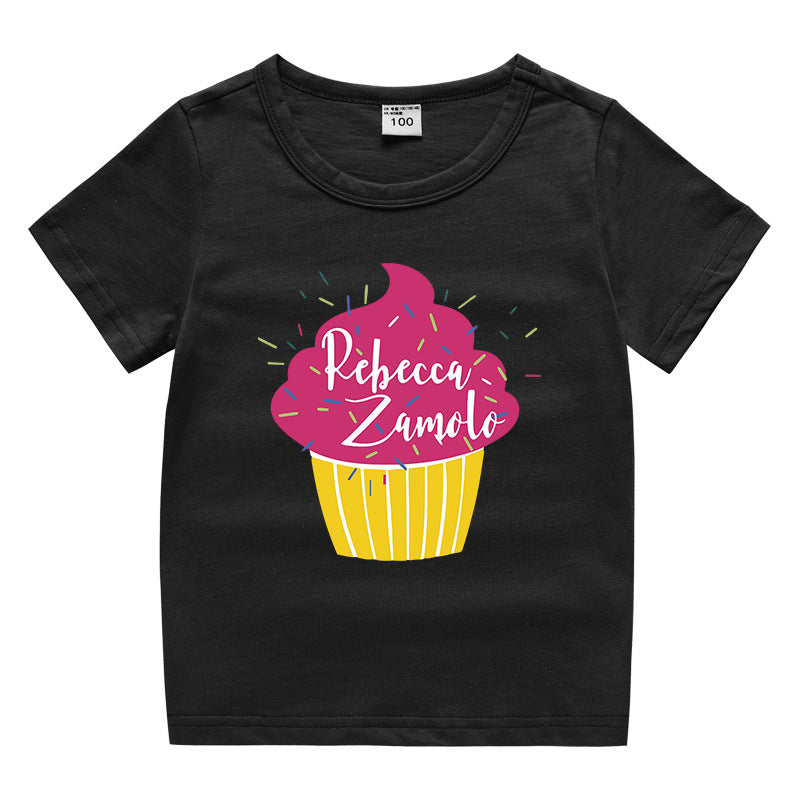 Children's summer short sleeved T-shirt