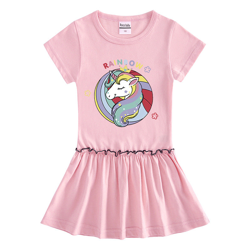 Short sleeved dress with half sleeves for babies