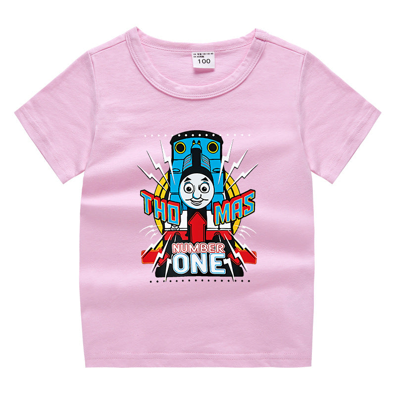 Children's summer short sleeved T-shirt