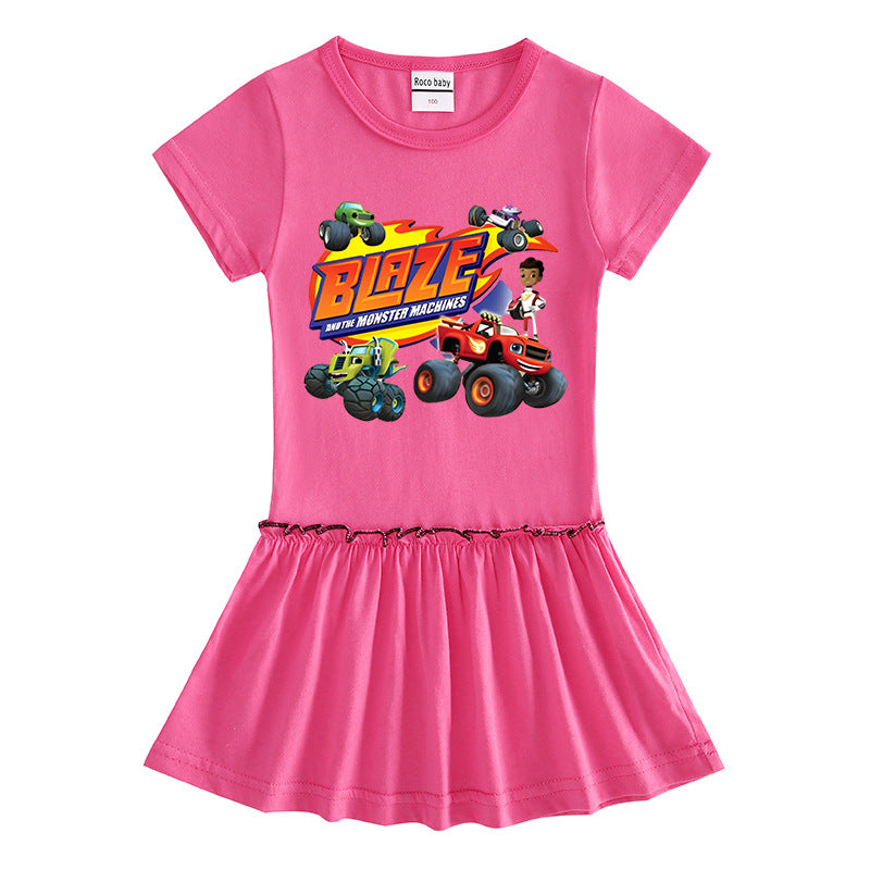Children's short sleeved dress with half sleeves
