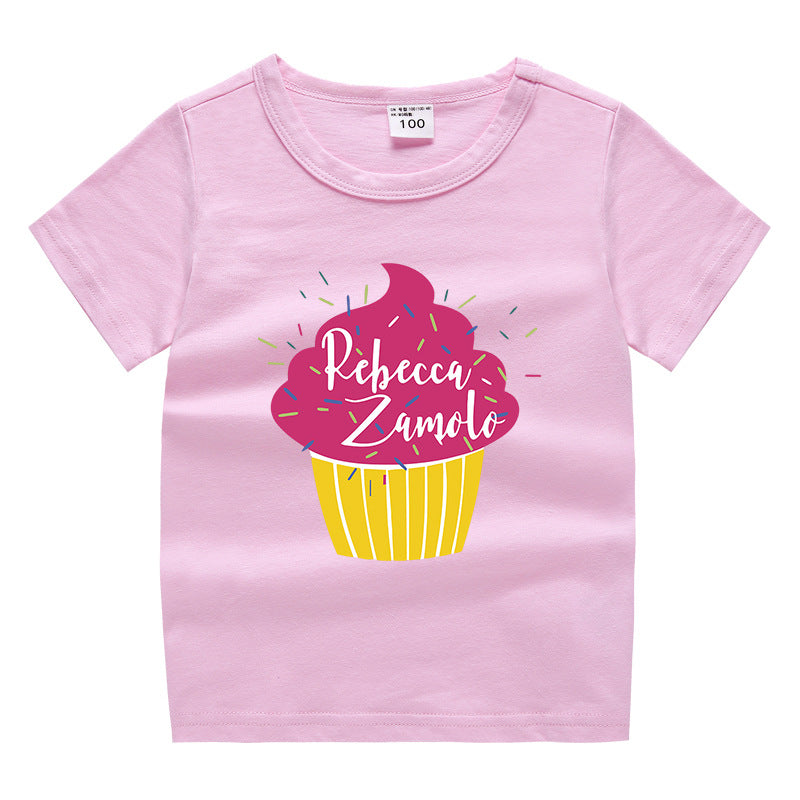 Children's summer short sleeved T-shirt