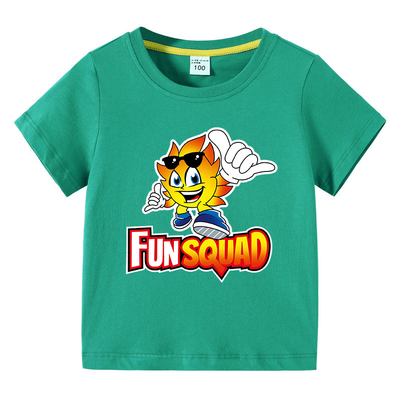 Children's summer short sleeved T-shirt