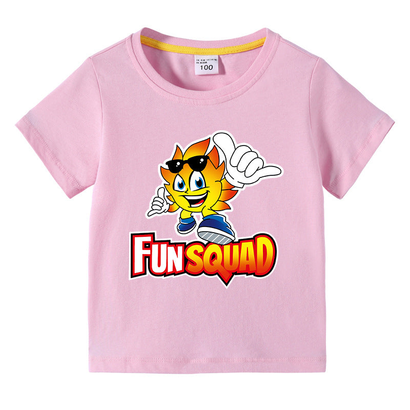 Children's summer short sleeved T-shirt