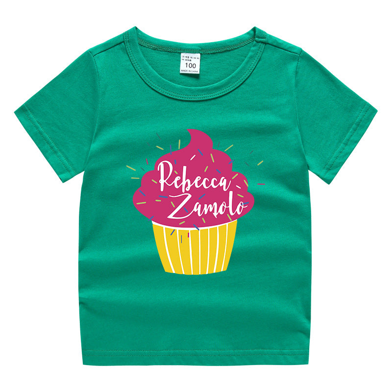 Children's summer short sleeved T-shirt