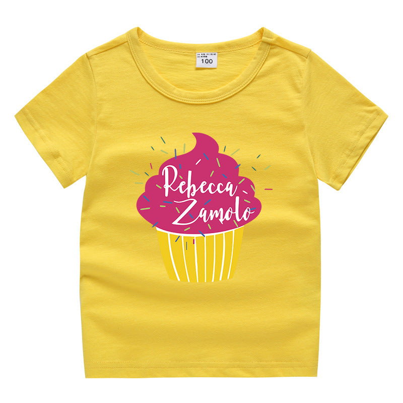 Children's summer short sleeved T-shirt