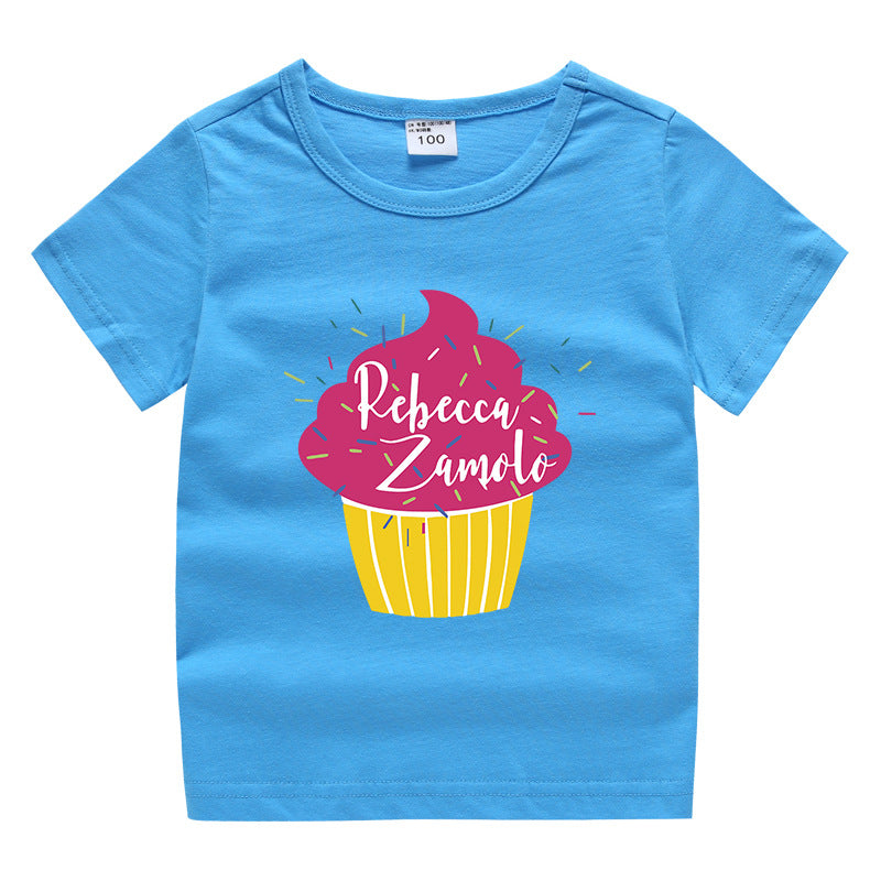 Children's summer short sleeved T-shirt