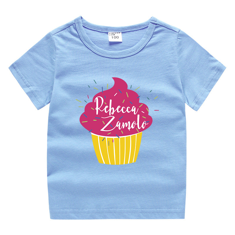 Children's summer short sleeved T-shirt