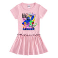 Children's short sleeved dress with half sleeves