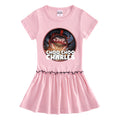 Children's short sleeved dress with half sleeves