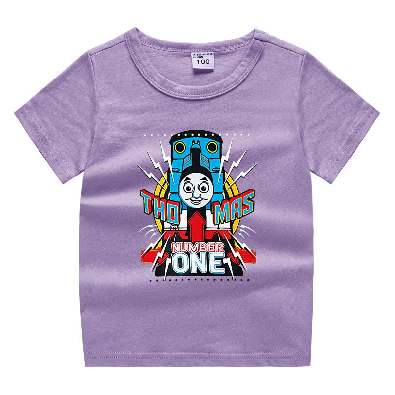 Children's summer short sleeved T-shirt