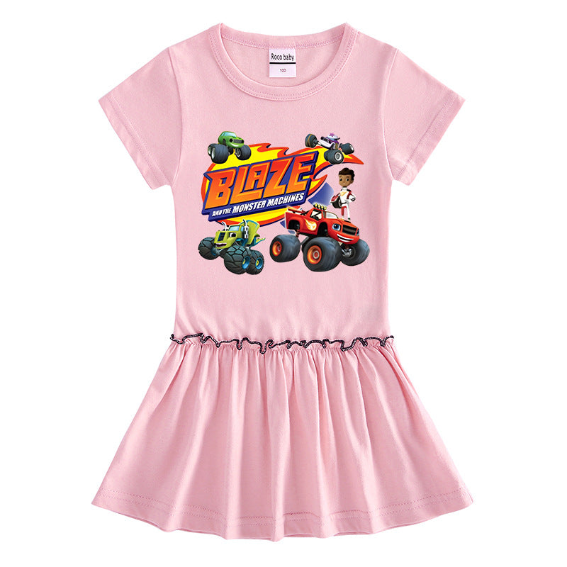 Children's short sleeved dress with half sleeves