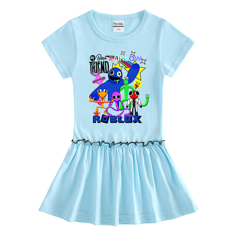 Children's short sleeved dress with half sleeves