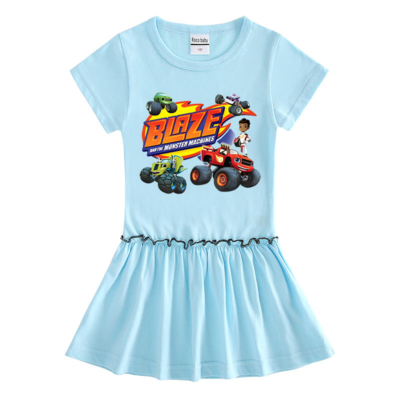 Children's short sleeved dress with half sleeves