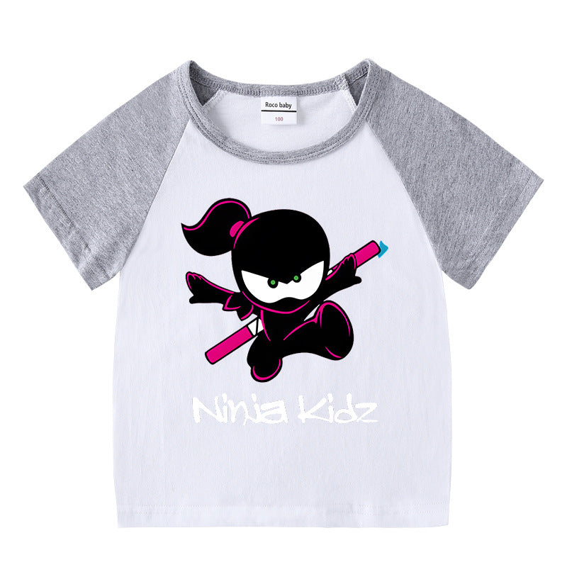 Children's summer short sleeved T-shirt