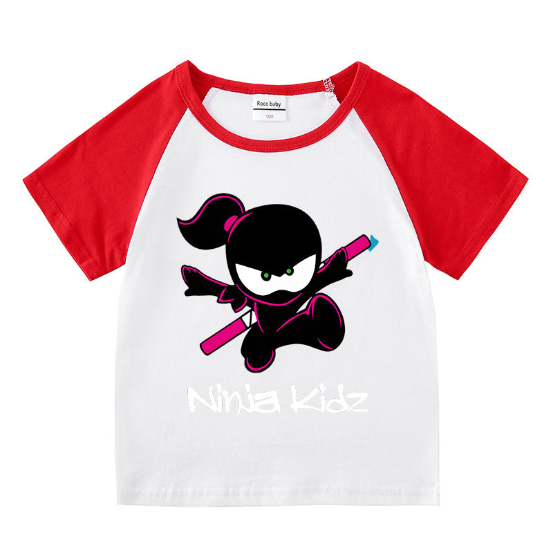 Children's summer short sleeved T-shirt