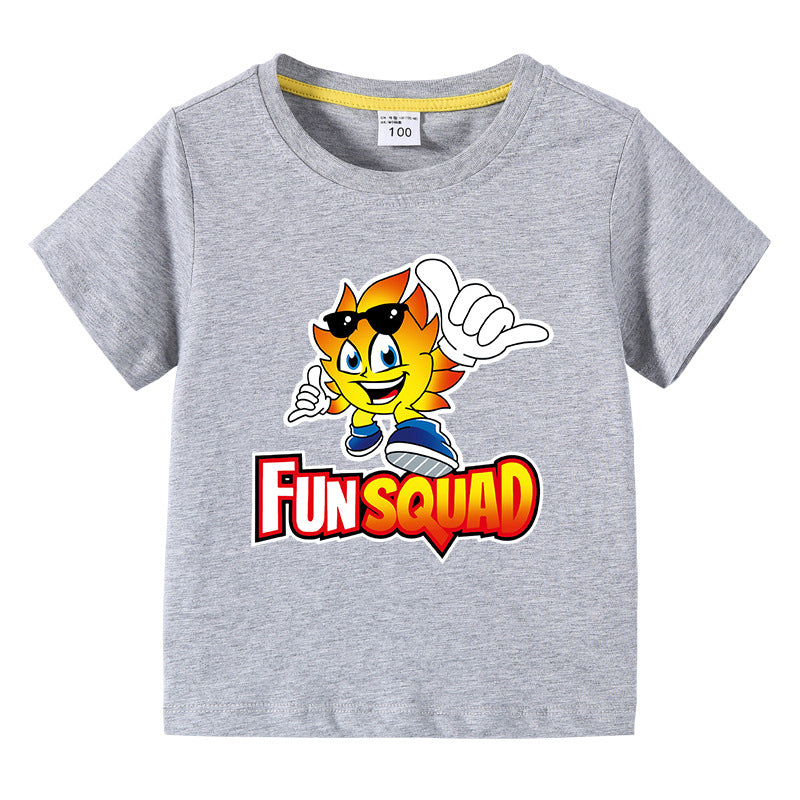 Children's summer short sleeved T-shirt