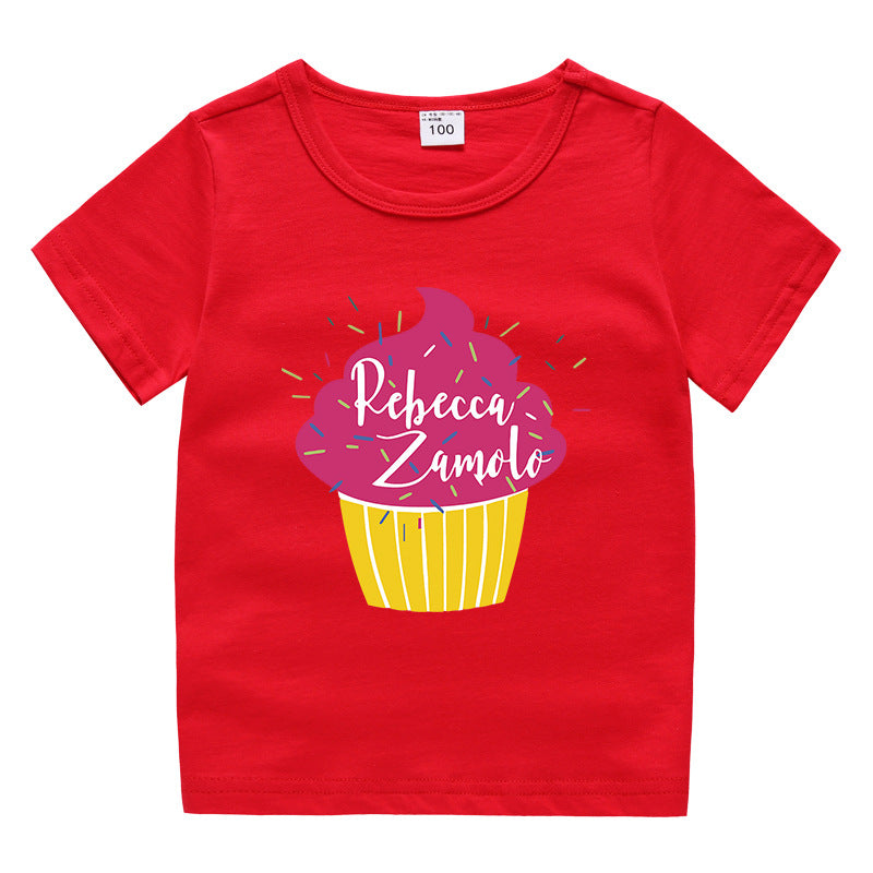 Children's summer short sleeved T-shirt