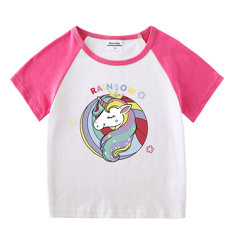 Children's summer clothing short sleeved T-shirt for men and women