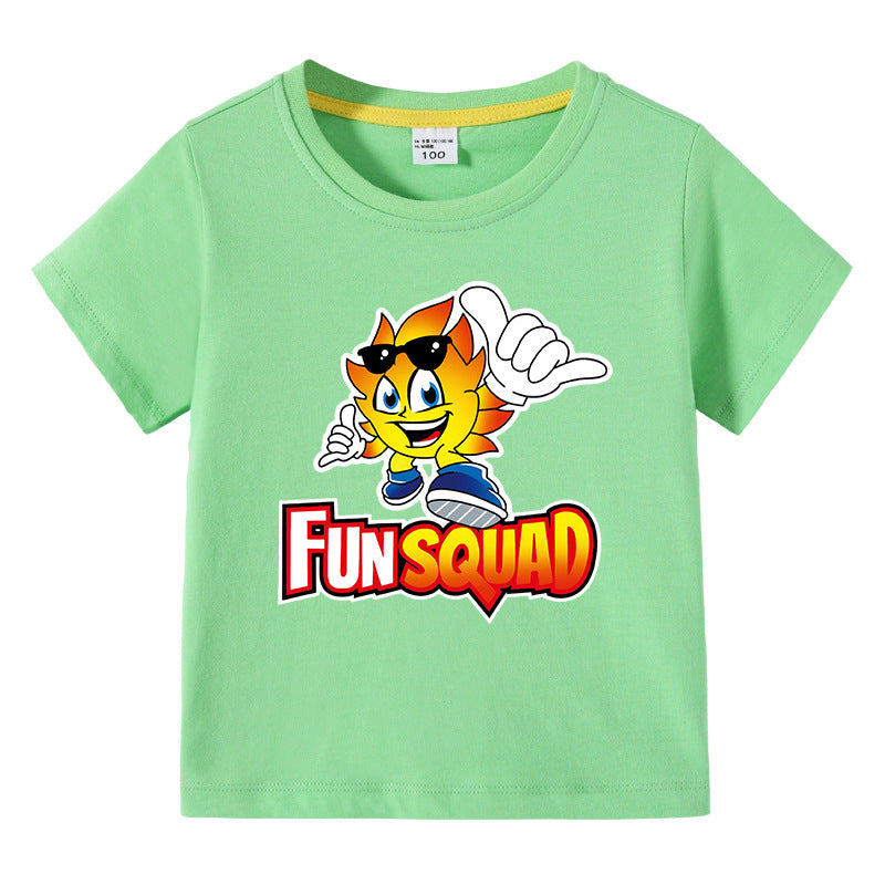 Children's summer short sleeved T-shirt