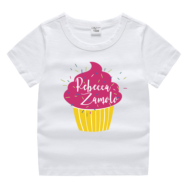 Children's summer short sleeved T-shirt
