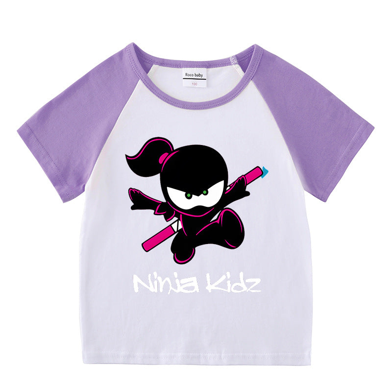 Children's summer short sleeved T-shirt