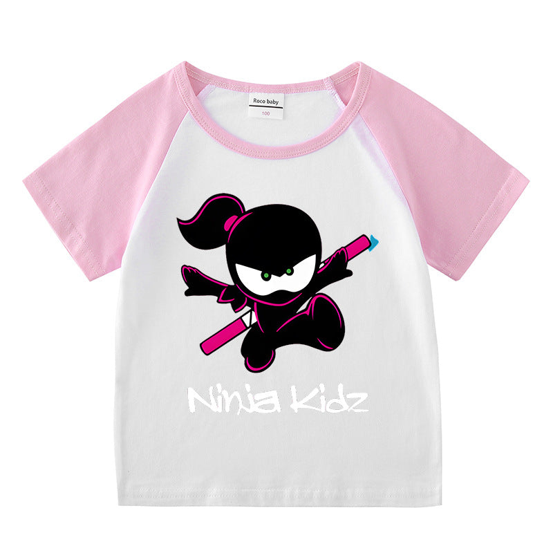 Children's summer short sleeved T-shirt