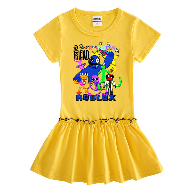 Children's short sleeved dress with half sleeves